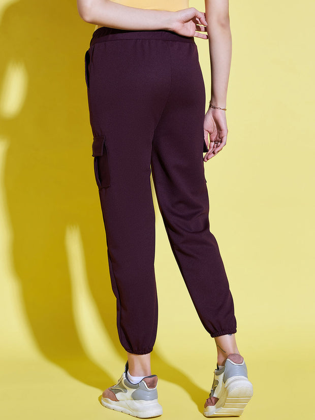 Lycra Blend Women Relaxed Fit Jogger Pant With Pockets-3371-3372