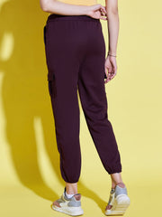 Lycra Blend Women Relaxed Fit Jogger Pant With Pockets-3370-3372