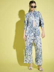 Floral Printed Rayon Women's Co-Ord Set |2 Piece Dress |Shirt Pant Set-3381-3384