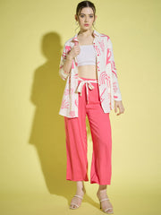 Rayon Printed Women's 2 Piece Outfits |Shirt Palazzo Set| Co-Ord Set-3338