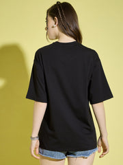Cotton Oversized Baggy Fit Drop Shoulder Half Sleeve Women T-Shirt-3391-3395