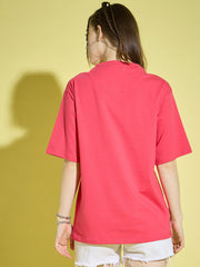 Cotton Oversized Baggy Fit Drop Shoulder Half Sleeve Women T-Shirts-3397-3400