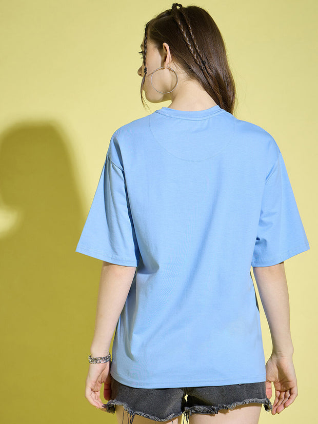 Cotton Oversized Baggy Fit Drop Shoulder Half Sleeve Women T-Shirts-3398-3400