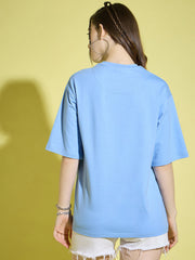 Cotton Half Sleeve Oversized Drop Shoulder Baggy Fit Women T-Shirts-3405-3405