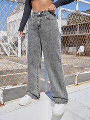 Denim Straight Wide Leg Women Jeans-3210