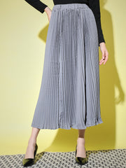 Crepe Pleated Women Skirt-3004-3006