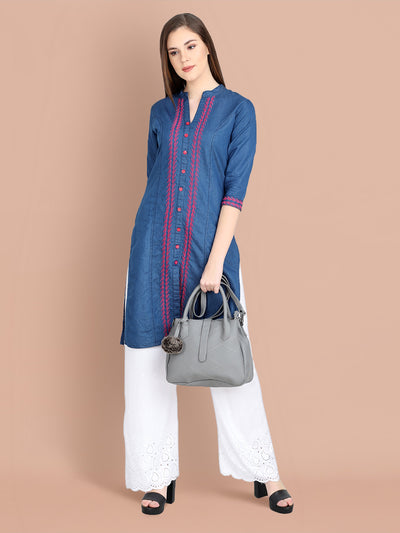 This is how you can team kurtis with palazzo pants!