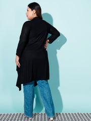 Solid Women Plus Size Long Shrug-1968PLUS