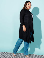 Solid Women Plus Size Long Shrug-1969PLUS