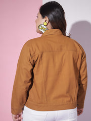 Twill Denim Plus Size Women Regular Jacket-2626PLUS