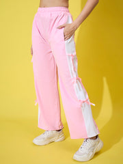 Women Wide Leg Trouser Pants with Side Bow Design-3582-3582