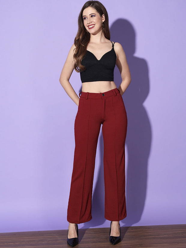 Carrera Full Length Women Formal Trousers and Pants-3300