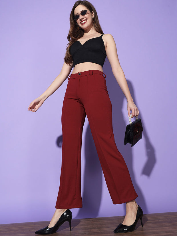 Carrera Full Length Women Formal Trousers and Pants-3299