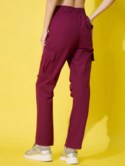 Twill Women’s Cargo Pants with Multiple Pockets-3610-3468