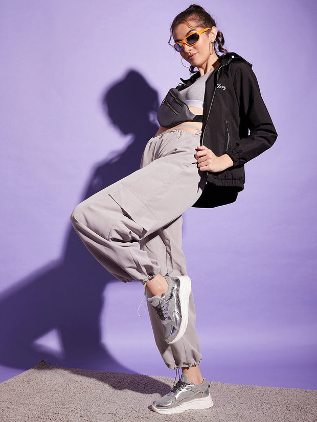 Waterproof Windcheater Jacket with Hoodie For Women-3351