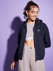 Waterproof Windcheater Jacket with Hoodie For Women-3351