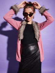 Jacket Style Women Fur Neck Collar Winter Shrug-3355