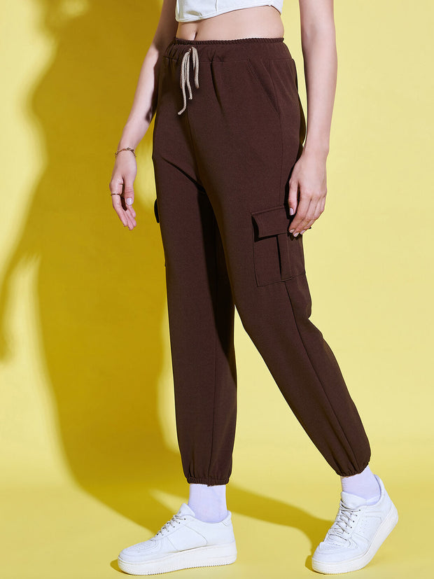 Lycra Blend Women Relaxed Fit Jogger Pant With Pockets-3369-3372