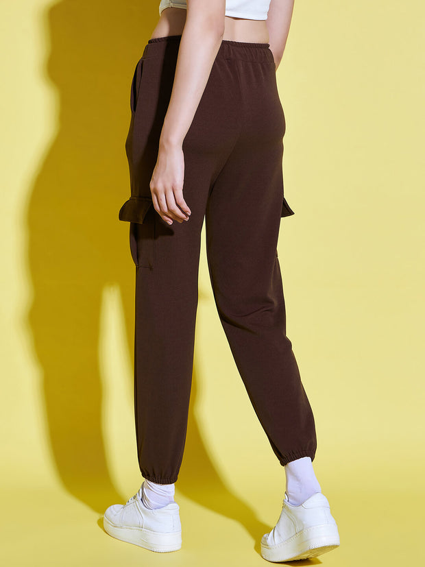 Lycra Blend Women Relaxed Fit Jogger Pant With Pockets-3523-3523