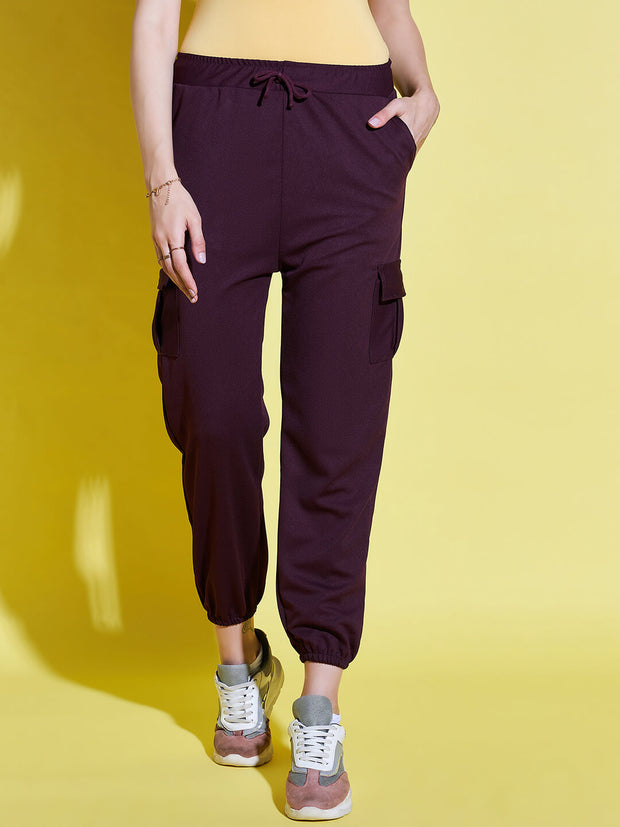 Lycra Blend Women Relaxed Fit Jogger Pant With Pockets-3368-3372