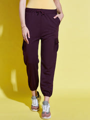 Lycra Blend Women Relaxed Fit Jogger Pant With Pockets-3370-3372