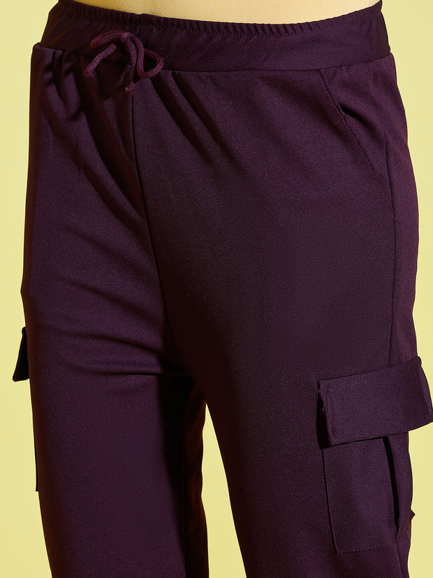 Lycra Blend Women Relaxed Fit Jogger Pant With Pockets-3523-3523