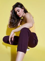 Lycra Blend Women Relaxed Fit Jogger Pant With Pockets-3523-3523