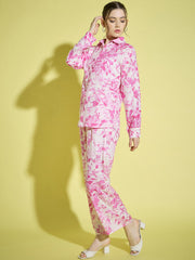 Floral Printed Rayon Women's Co-Ord Set |2 Piece Dress |Shirt Pant Set-3382-3384