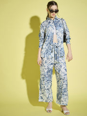 Floral Printed Rayon Women's Co-Ord Set |2 Piece Dress |Shirt Pant Set-3382-3384