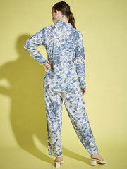 Floral Printed Rayon Women's Co-Ord Set |2 Piece Dress |Shirt Pant Set-3381-3384