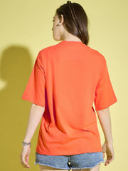 Cotton Oversized Baggy Fit Drop Shoulder Half Sleeve Women T-Shirts-3397-3400