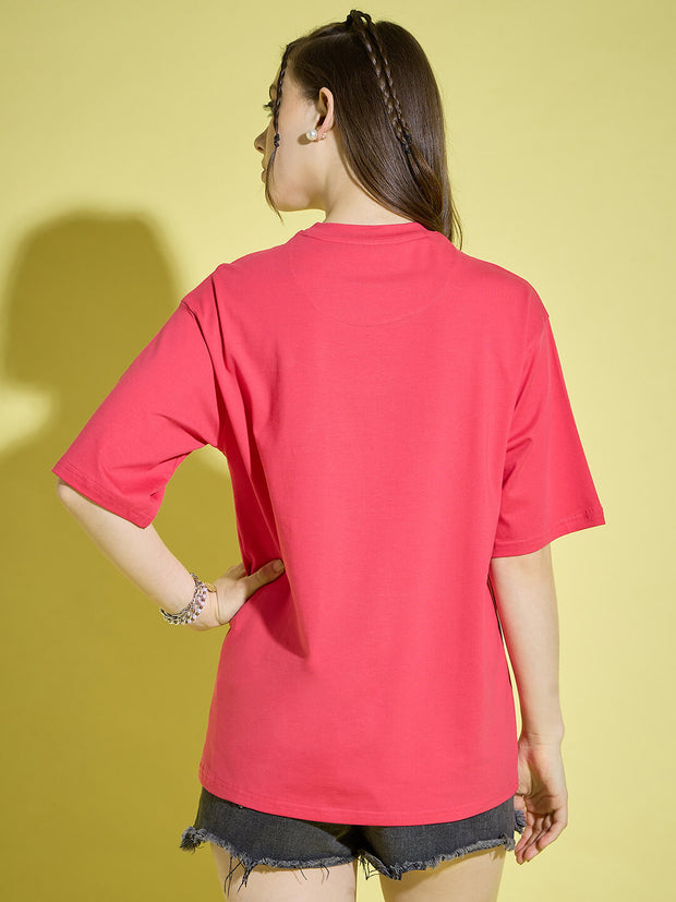 Cotton Half Sleeve Oversized Drop Shoulder Baggy Fit Women T-Shirts-3401-3405
