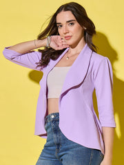 Sleek Open Front Solid Women's Blazer-3547-3547