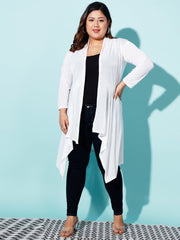 Solid Women Plus Size Long Shrug-1968PLUS