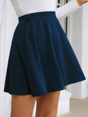 Solid Women and Girls Mini Skater Skirt-3124-3125