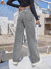 Denim Straight Wide Leg Women Jeans-3209