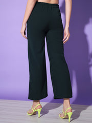 Solid Lycra Women Trouser Pant-3147