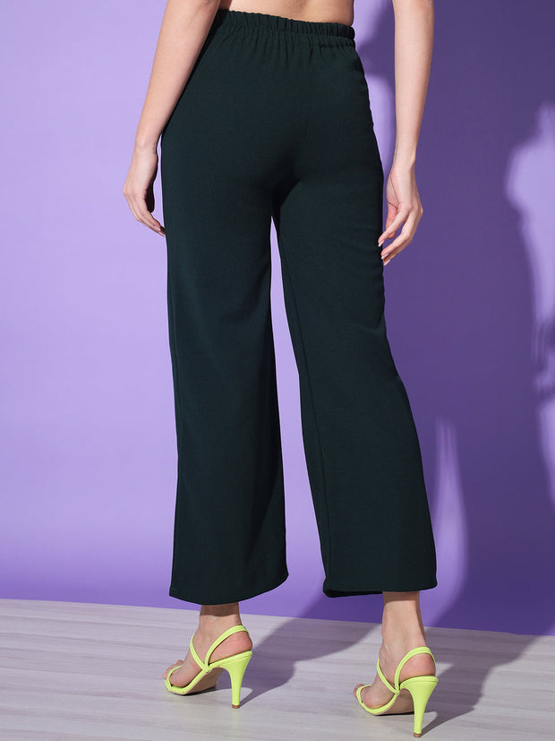 Solid Lycra Women Trouser Pant-3143