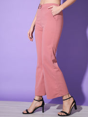 Solid Lycra Women Trouser Pant-3143