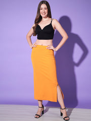 Below Knee Slit Women Pencil Skirt-3136-3137