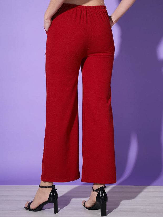 Solid Lycra Women Trouser Pant-3144