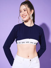 Round Neck Stylish Women Bust Crop Top-3126-3131