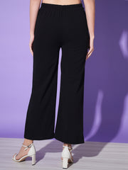 Solid Lycra Women Trouser Pant-3146