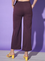 Solid Lycra Women Trouser Pant-3144