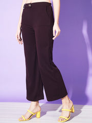 Solid Lycra Women Trouser Pant-3144