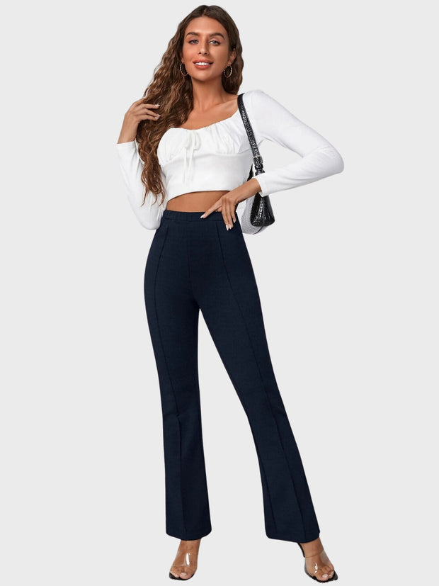 Lycra Full Length Women Trouser Pant-3113