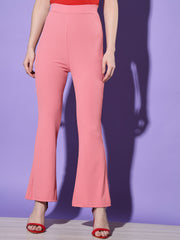 Solid Ribbed Women Trouser Pant-2975-2975