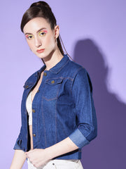 Solid Women Denim Jacket-2612C-2612C