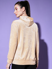 Velvet Solid Women Sweatshirt Hoodie-2995-2998