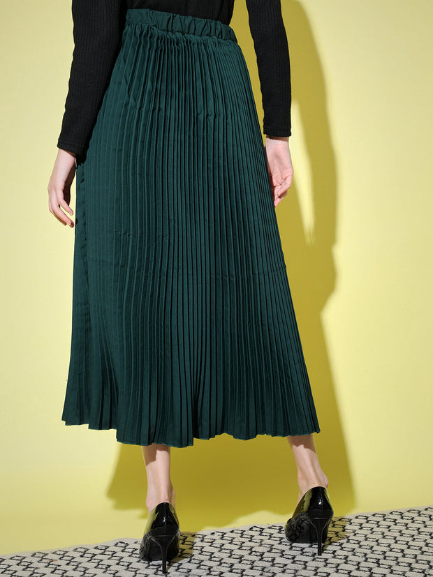 Crepe Pleated Women Skirt-3005-3006